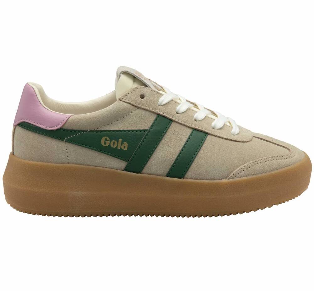 NEW GOLA women's athena sneakers in bone/evergreen